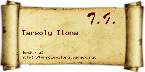 Tarsoly Ilona névjegykártya