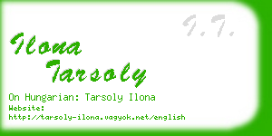 ilona tarsoly business card